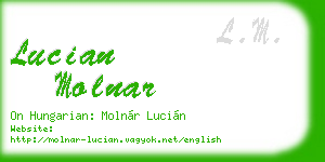 lucian molnar business card