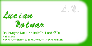 lucian molnar business card